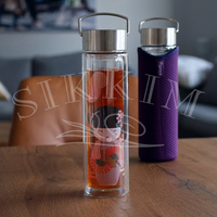 Butelka Szklana JM z zaparzaczem `Nowa Mała Gejsza` 400ml